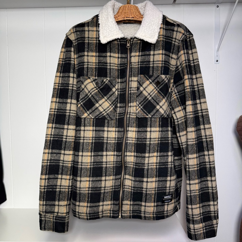 WESC Liam Jacket OG Plaid Flannel Shirt Jacket Shacket Unisex Mens L / Womens XL